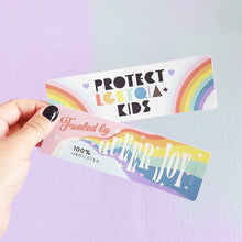 Load image into Gallery viewer, Protect LGBTQIA+ Kids Bumper Sticker
